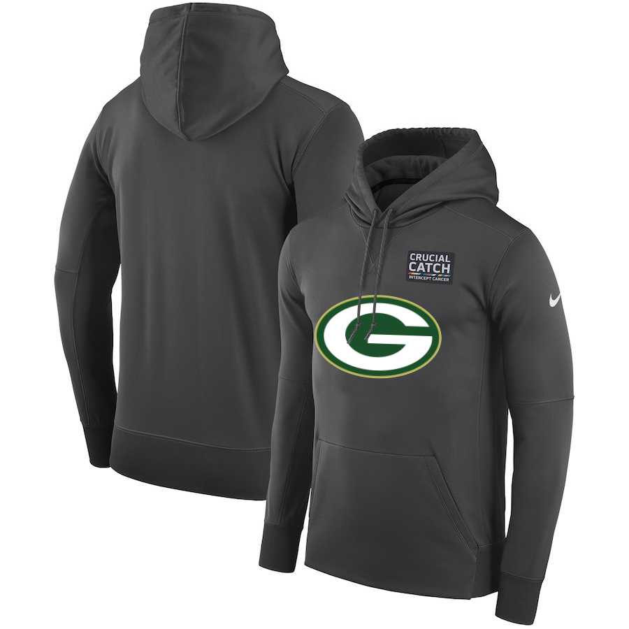 Men's Green Bay Packers Anthracite Nike Crucial Catch Performance Hoodie,We sell and wholesale Men's Green Bay Packers Anthracite Nike Crucial Catch Performance Hoodie on line form chian!